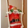 4*Mikołaj na sznurowej drabinie gwiazdor 25/125cm ozdoba świąteczna