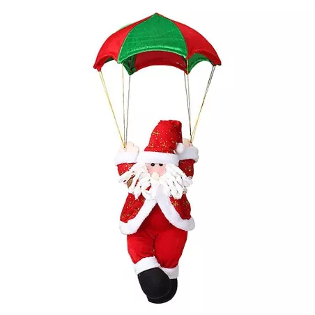 Mikołaj na spadochronie świąteczna maskotka 30cm do powieszenia-