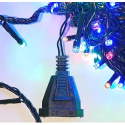 Lampki choinkowe multikolor sznur 25m/500 diod LED i światełka flash
