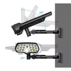 Lampa solarna reflektor LED atrapa kamery 17led 4w z czujnikiem ruchu
