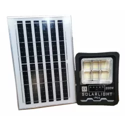 Halogen solarny latarnia led 200W ip66 zestaw rozdzielny z pilotem IR