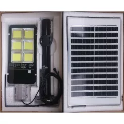 Latarnia solarna lampa uliczna LED 1300W IP67, panel, pilot i mocowanie