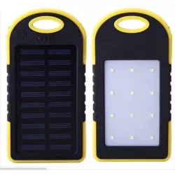 Solarny power bank i latarka kempingowa 2w1 wodoodporny 2x1A 5000mAh-