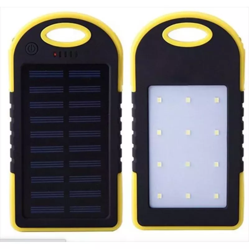 Solarny power bank i latarka kempingowa 2w1 wodoodporny 2x1A 5000mAh-