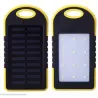 Solarny power bank i latarka kempingowa 2w1 wodoodporny 2x1A 5000mAh-