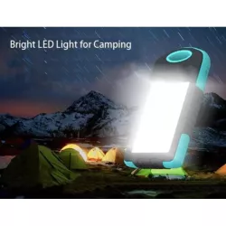 Solarny power bank i latarka kempingowa 2w1 wodoodporny 2x1A 5000mAh-