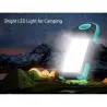 Solarny power bank i latarka kempingowa 2w1 wodoodporny 2x1A 5000mAh-
