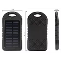 Solarny power bank i latarka kempingowa 2w1 wodoodporny 2x1A 5000mAh-