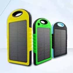 Solarny power bank i latarka kempingowa 2w1 wodoodporny 2x1A 5000mAh-