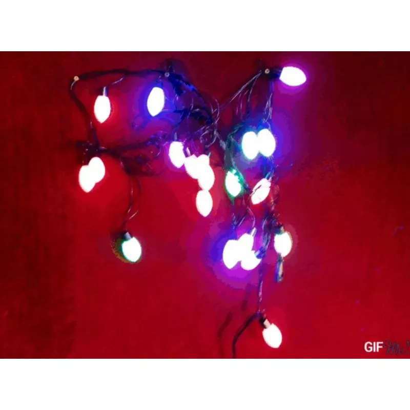 Lampki choinkowe duże jajowate kulki 20 LED wielobarwne - multikolor