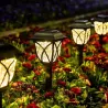 Latarnie lampy ogrodowe solarne białe zimne zestaw 6 sztuk