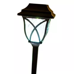 Latarnie lampy ogrodowe solarne białe zimne zestaw 2 sztuk