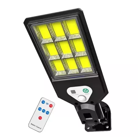 Latarnia uliczna solarna 15W COB, z pilotem, czujnikiem ruchu i zmierzchu-6586645456234