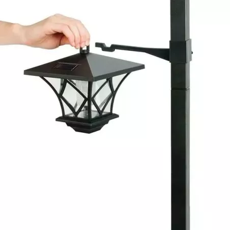 Latarnia lampa ogrodowa solarna wbijana, wisząca 2 sposoby instalacji-