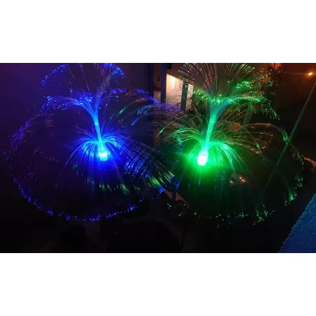 2x Podwójna meduza solarna fontanna kolorowego światła lampa wbijana-6915100409735
