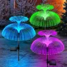2x Podwójna meduza solarna fontanna kolorowego światła lampa wbijana