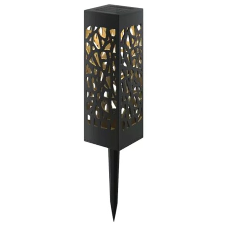 Słupek ażurowy lampion lampa solarna ogrodowa led 18x6x6cm czarny-8433325296278