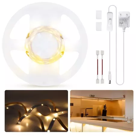 Taśma led do podświetlenia łóżka szafki z włącznikiem 540lm 230V 3mb-8433325203788