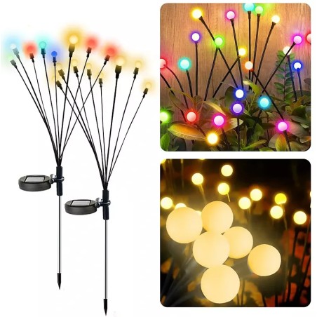 2x Kulki solarne tańczące na wietrze 8 małych kołyszących się kulek-