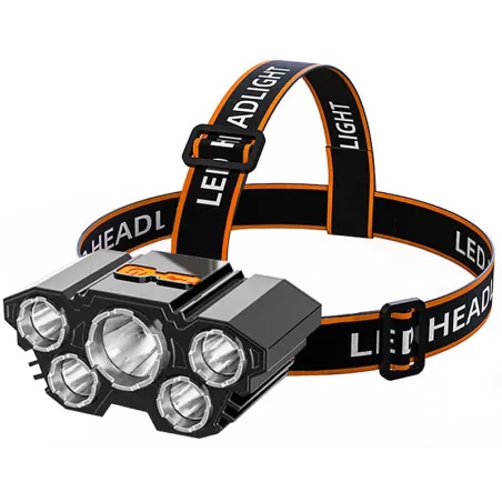 Latarka czołowa L-T21 posiada 4 tryby pracy 5 super jasnych diod LED-7891688521009