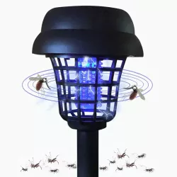 2x Lampa owadobójcza solarna UV latarenka  wbijana ogrodowa na komary