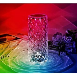 Kryształowa lampa róża LED kolorowa zmienia kolory pod wpływem dotyku