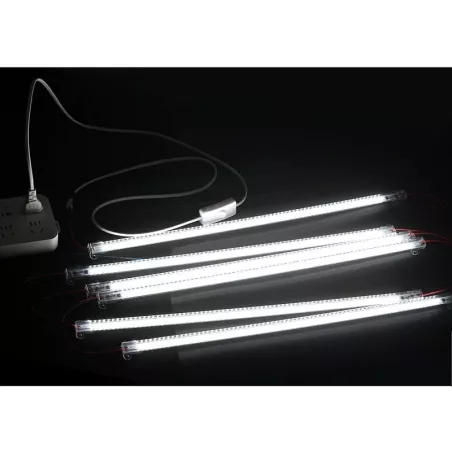 10x Świetlówka taśma listwa w osłonie LED230V/10W 0.5m biała zimna-