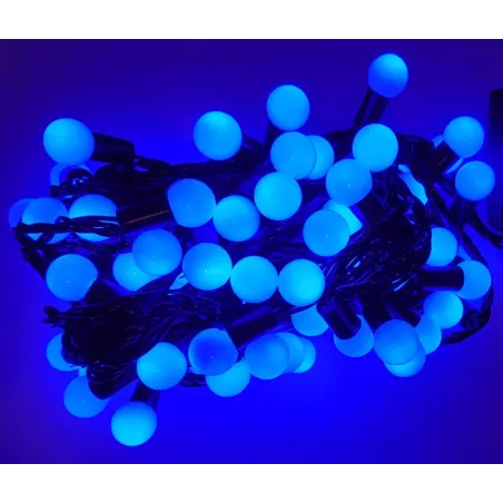 Lampki choinkowe kulki 200 LED-16m niebieskie małe perełki led-
