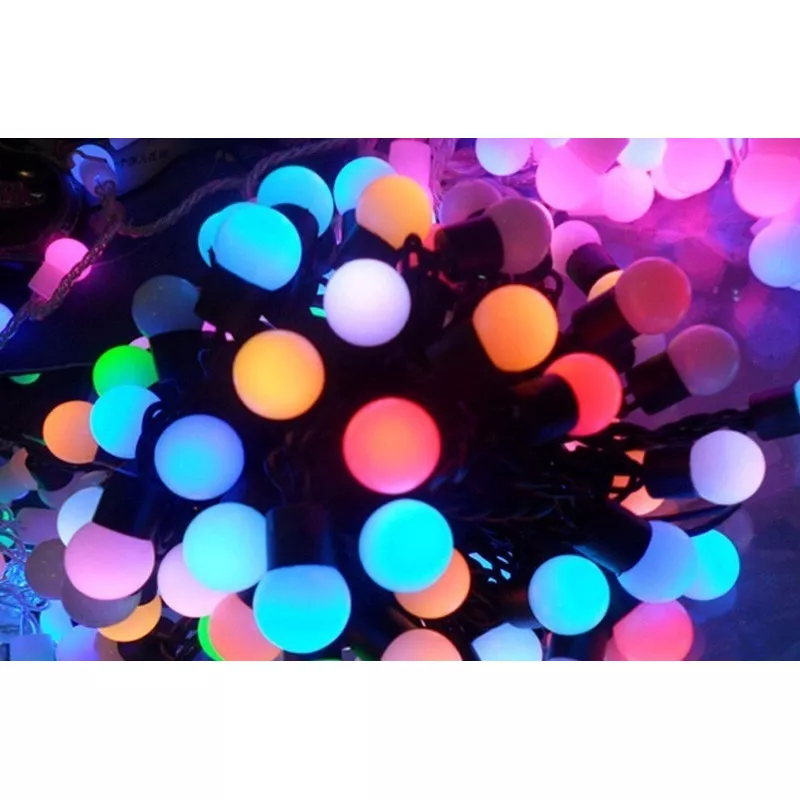 Lampki choinkowe kulki 300 LED 21m RGB+czapka