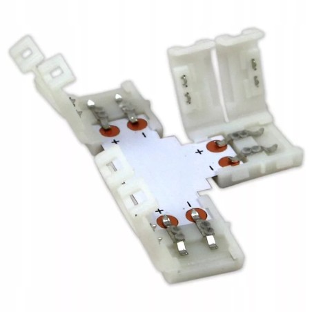 Złączka do taśmy LED kątowa 10mm typ T do taśm jedno barwnych-5903002035726