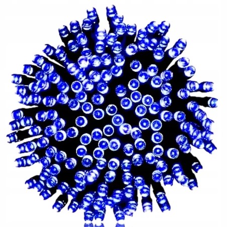 Lampki choinkowe sznur 25m z 500 niebieskich lampek LED z pamięcią-