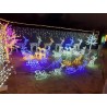 Świecący renifer led z saniami dekoracja świąteczna do ogrodu