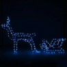Świecący renifer led z saniami dekoracja świąteczna światełka flash