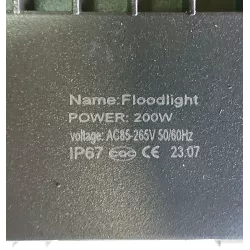 Halogen Led 200W/230V ultra cienki IP65 slim barwa neutralna 5000K