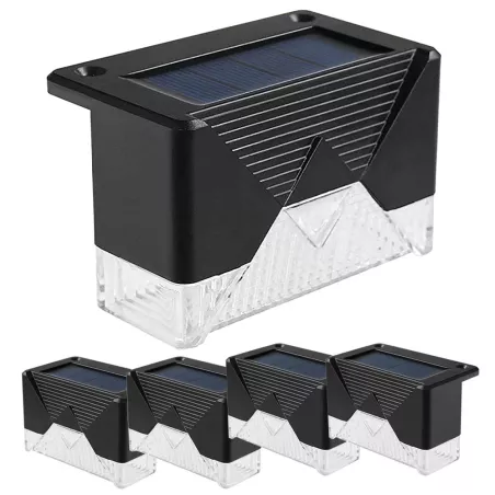 Lampki solarne 4 szt ogrodowe led na schody taras płot czujnik zmierzchu-5907451353202