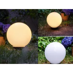 4x lampa solarna ogrodowa kula rgb wbijana 10 cm - 3