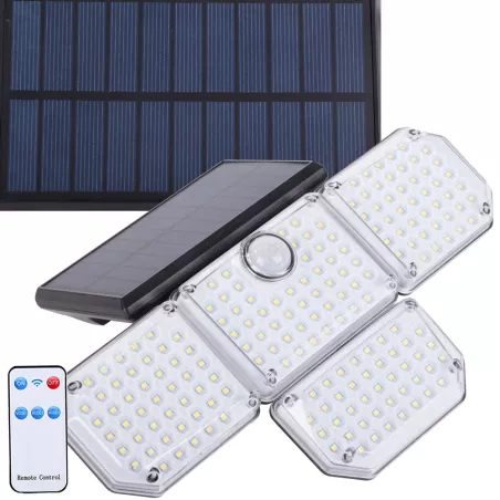 Lampa solarna 181 led z czujnikiem ruchu zmierzchu + pilot ogrodowa uliczna-5907451351321