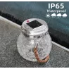 Szklana kulka zawieszana fi12,5cm lampka solarna chłodna z uchwytem