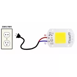 Dioda LED, moduł COB 20W/230V zimna lub ciepła + pasta