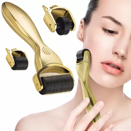 Mezoterapia igłowa masażer twarzy wałek roller 3w1-5907451333440