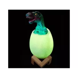 Lampka nocna dinozaur tyranosaur jajko rgb led jajo świecące dla dzieci - 7