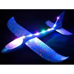 Samolot styropianowy styropianu 47cm świecący led szybowiec rzutka duży - 3