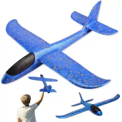 Samolot styropianowy szybowiec rzutka duży z styropianu 47cm niebieski - 1