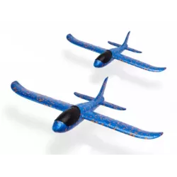 Samolot styropianowy szybowiec rzutka duży z styropianu 47cm niebieski - 2