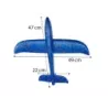 Samolot styropianowy szybowiec rzutka duży z styropianu 47cm niebieski - 6