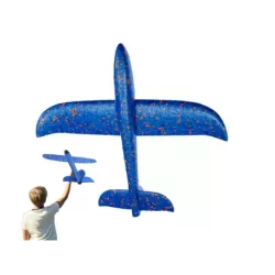 Samolot styropianowy szybowiec rzutka duży z styropianu 47cm niebieski - 7
