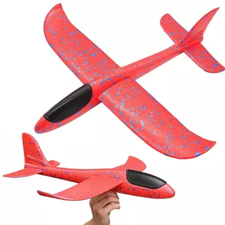 Samolot styropianowy szybowiec rzutka duży z styropianu 47cm czerwony-5907451356272