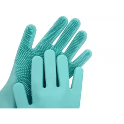 Rękawice do mycia naczyń myjka kuchenne silikonowe - 2