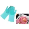 Rękawice do mycia naczyń myjka kuchenne silikonowe - 3