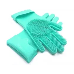 Rękawice do mycia naczyń myjka kuchenne silikonowe - 5